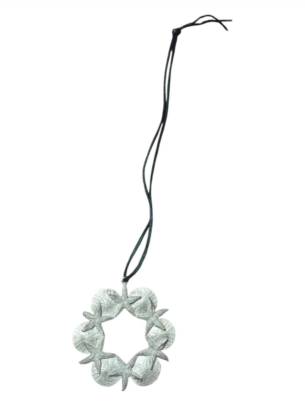 Amos Pewter 2003 Sea Wreath Starfish Sand Dollar Ornament Nova Scotia